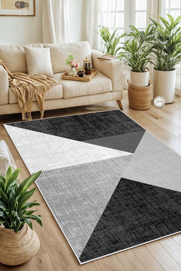 Dijital Baskı Yıkanabilir Kaymaz Taban Salon Halısı Mutfak Halısı Koridor Halısı - 1