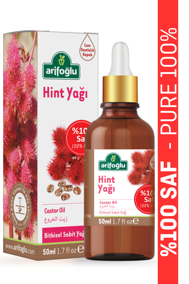 Hint Yağı Soğuk Sıkım 50ml %100 Saf ve Doğal Castor Oil - 4