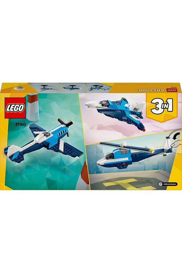 ® Creator 3’ü 1 Arada Uçak: Yarış Uçağı 31160 - 7+ Yaratıcı Oyuncak Yapım Seti (178 Parça) - 5