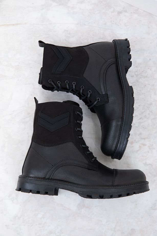 Siyah-Siyah Süet Erkek Bot & Bootie 20154 - 2