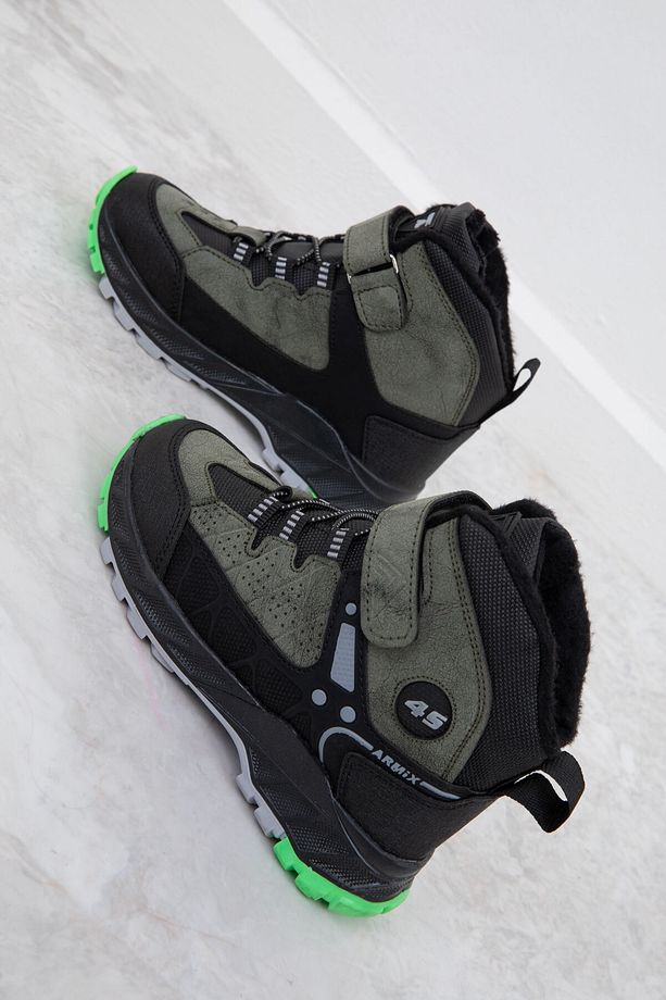 Siyah-Haki-Yeşil Çocuk Bot & Bootie 20000 - 4