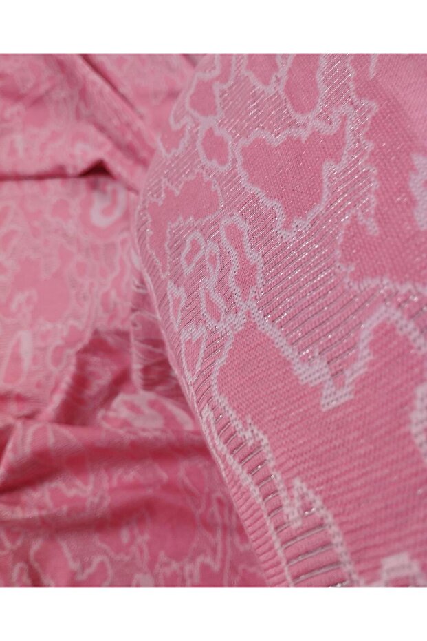 Pink Glitter Knitted Lame - Width 165 cm X Length 160 cm