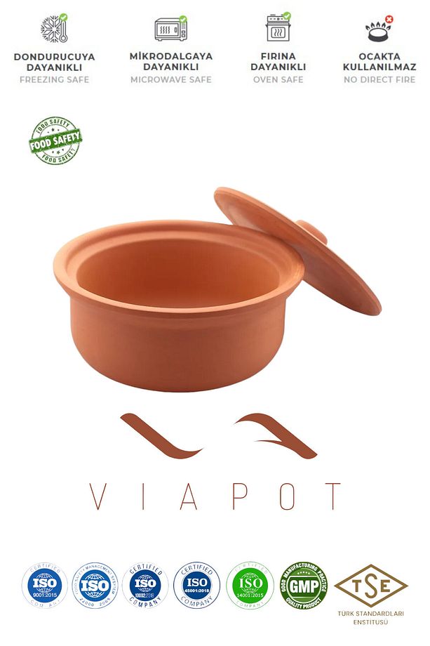 Güveç Midi 1000ml Sırsız Çömlek 20x9cm - 1
