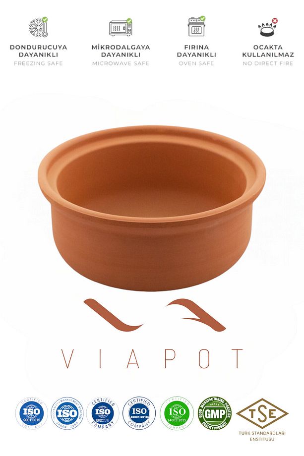 Güveç Midi 1000ml Sırsız Çömlek 20x9cm - 4