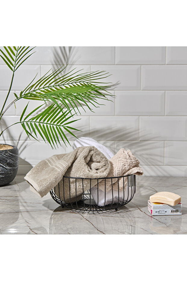 Metal Bathroom Organizer - Black - 28 cm