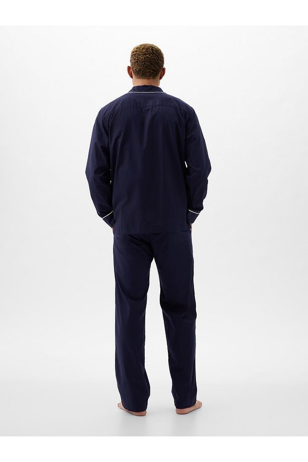 Erkek Lacivert Poplin Pijama Takımı - 3