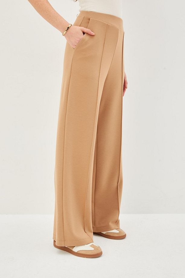 Nervürlü Çift Cepli Regular Örme Pantolon - 5