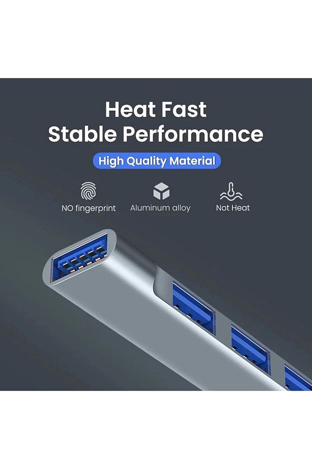Type-c To USB Hub 4 Port Metal Usb Çoğaltıcı Macbook Uyumlu usb 3.0 Hub Otg Usb Adaptör Çoklayıcı - 3