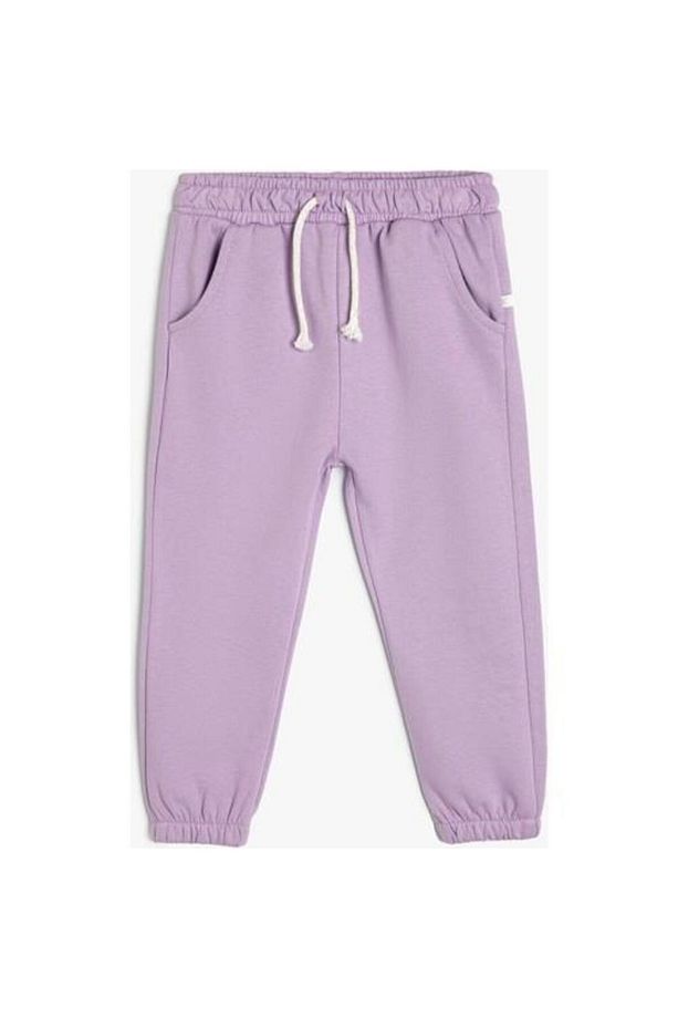 Basic Jogger Eşofman Altı Beli Lastikli Pamuklu Şardonlu - 1