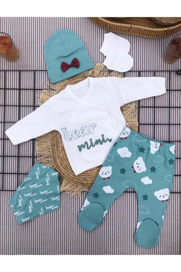 Baby Boy 5-Piece Bodysuit Set Hospital Discharge Newborn