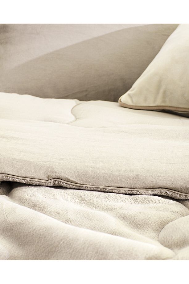 Kaira Tek Kişilik Comforter Set - Bej - 3