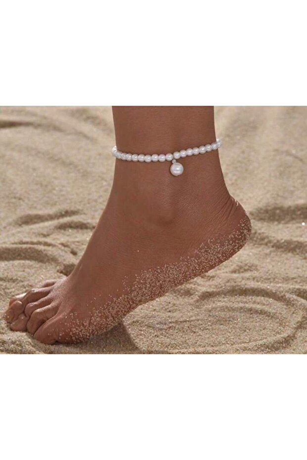 Women's Foot Anklet with Pearls to Enhance Your Elegance