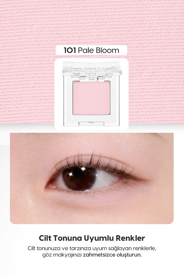 Yumuşak Dokulu, Dökülme Yapmayan Mat Tekli Göz Farı Modern Shadow Matte (101 Pale Bloom) - 2