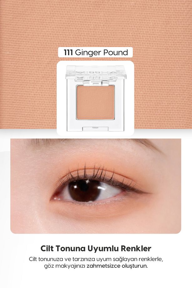 Yumuşak Dokulu, Dökülme Yapmayan Mat Tekli Göz Farı Modern Shadow Matte (111 Ginger Pound) - 2