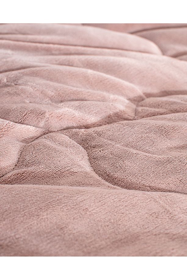 Kaira Tek Kişilik Comforter Set - Pudra - 5