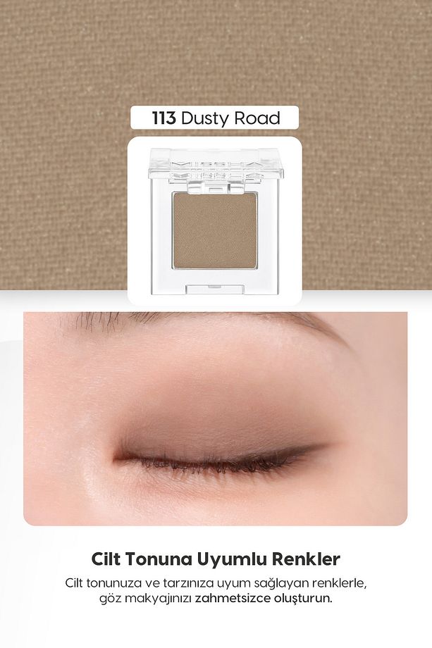 Yumuşak Dokulu, Dökülme Yapmayan Mat Tekli Göz Farı Modern Shadow Matte (113 Dusty Road) - 2