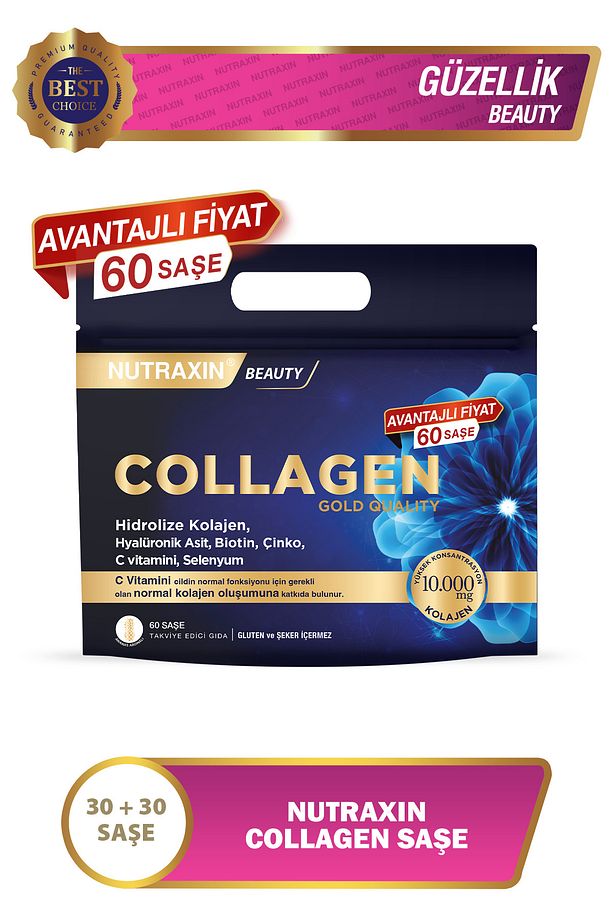 Collagen 60 Saşe 10.000 Mg Tip 1 Tip 3 Çanta Set x 2 adet - 2