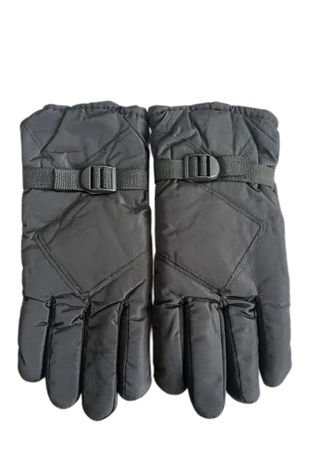 Men's Snow Ski Gloves with Standard Size Black Color Protective from Cold