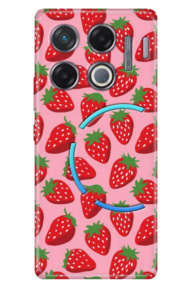 Case for Infinix Gt 20 Pro Case Infinix Patterned Silicone Printed Sweet Strawberry