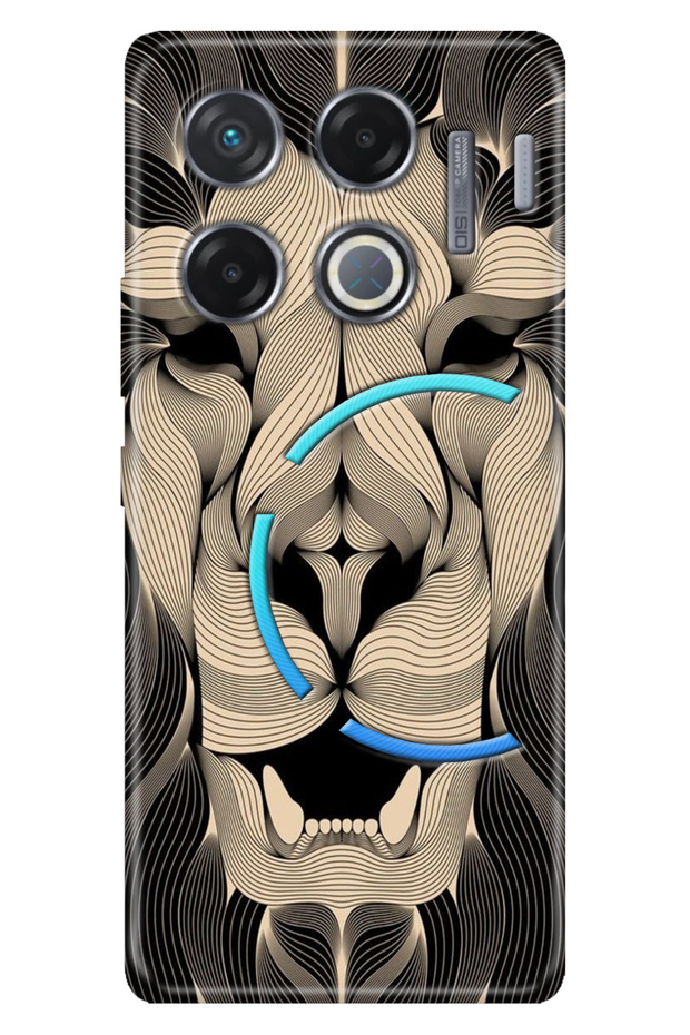 Case for Infinix Gt 20 Pro Case Infinix Pattern Silicone Printed Gold Lion Mandala