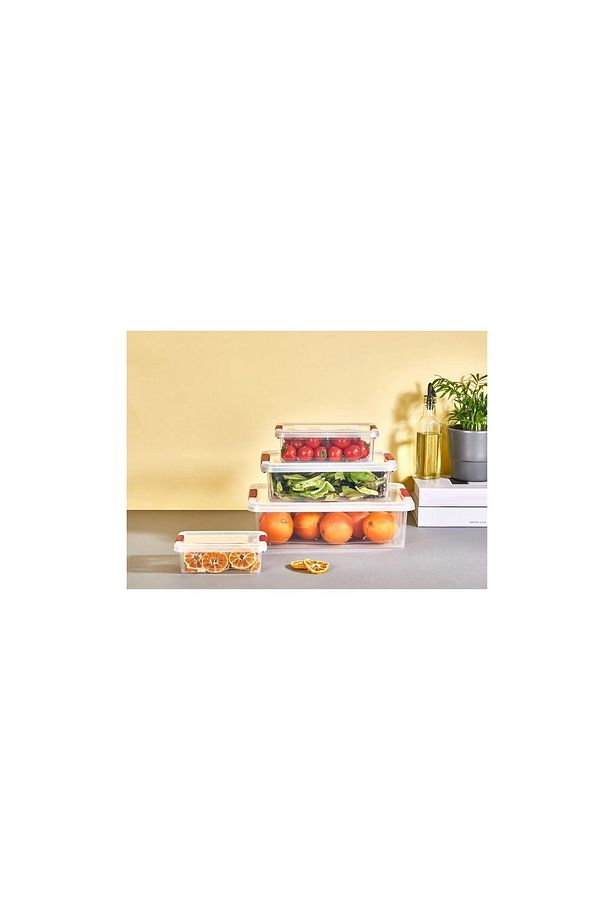 Fresh & Clink Saklama Kabı Set (4'LÜ) 0,80 Lt. X 1,50 Lt. X 3,00 Lt 6,00 Lt Org-466 - 5
