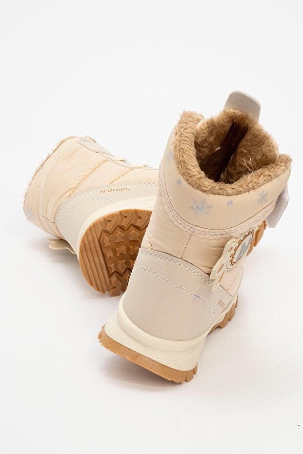 Çocuk Bağcıklı Kar Botu BEJ - 4