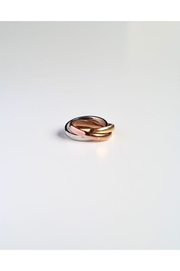 خاتم ترينيتي ستيل / 3 حلقات ستيل - 5