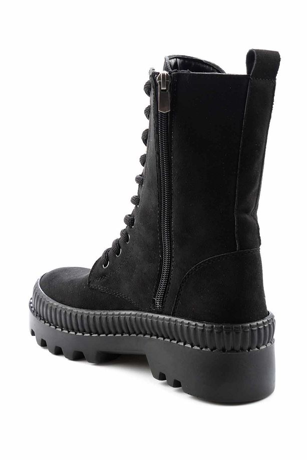 Siyah Süet Kadın Bot & Bootie K02678020802 - 4