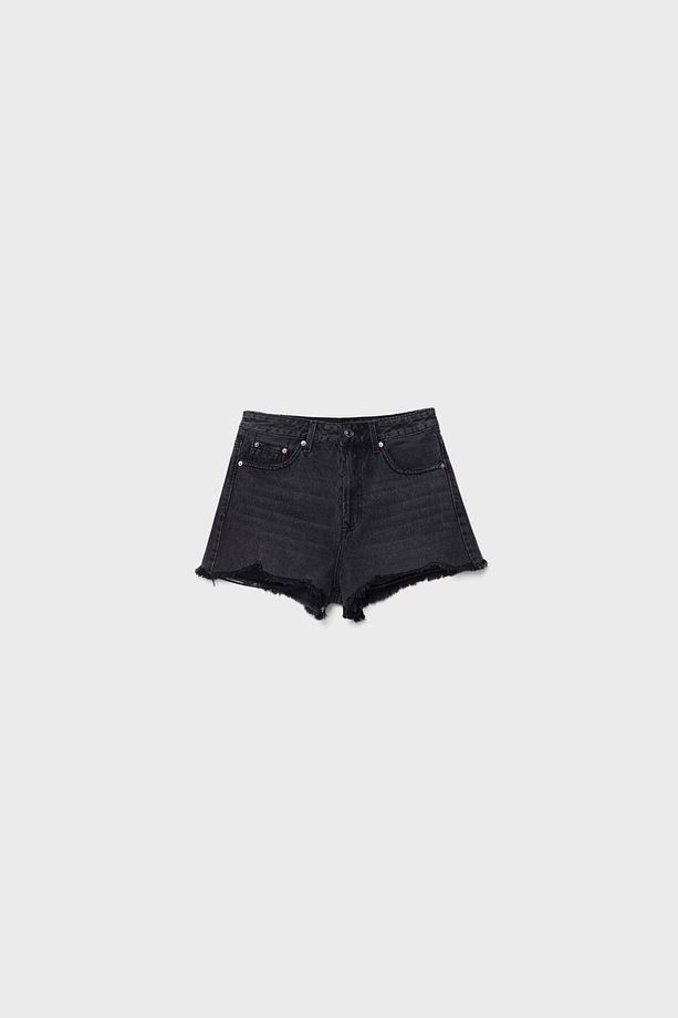 Distressed Denim Şort - 5