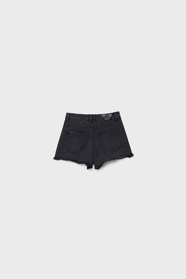 Distressed Denim Şort - 6
