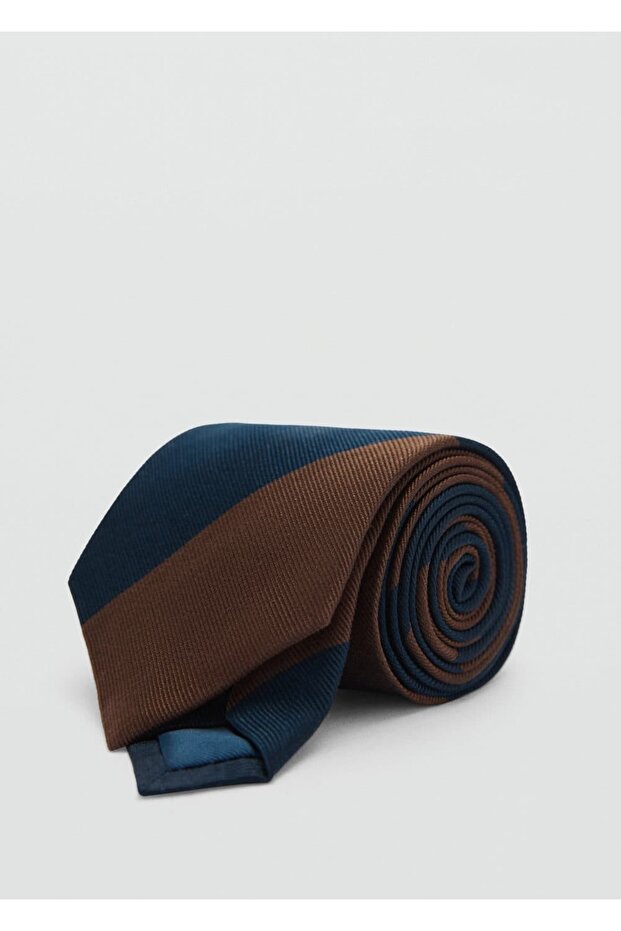 Çizgili ipek kravat - 1