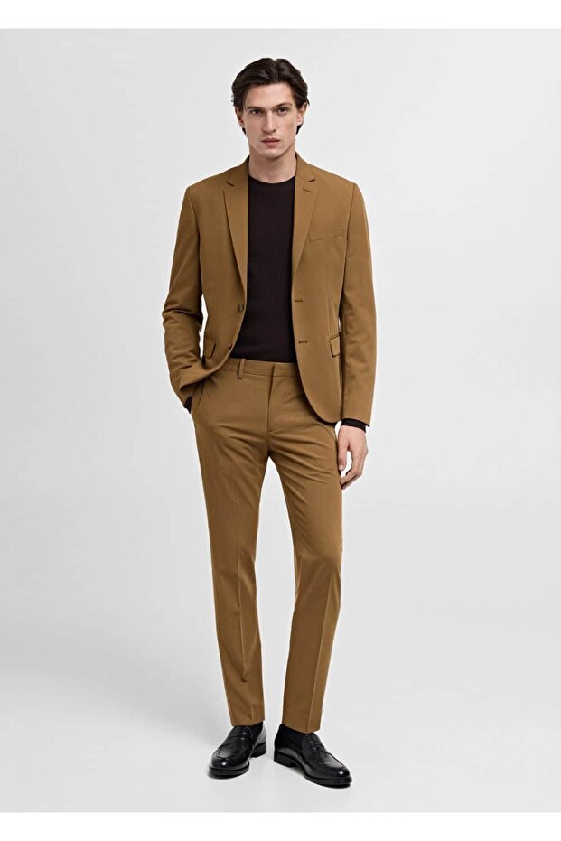 Streç kumaştan süper dar kesim blazer ceket - 2