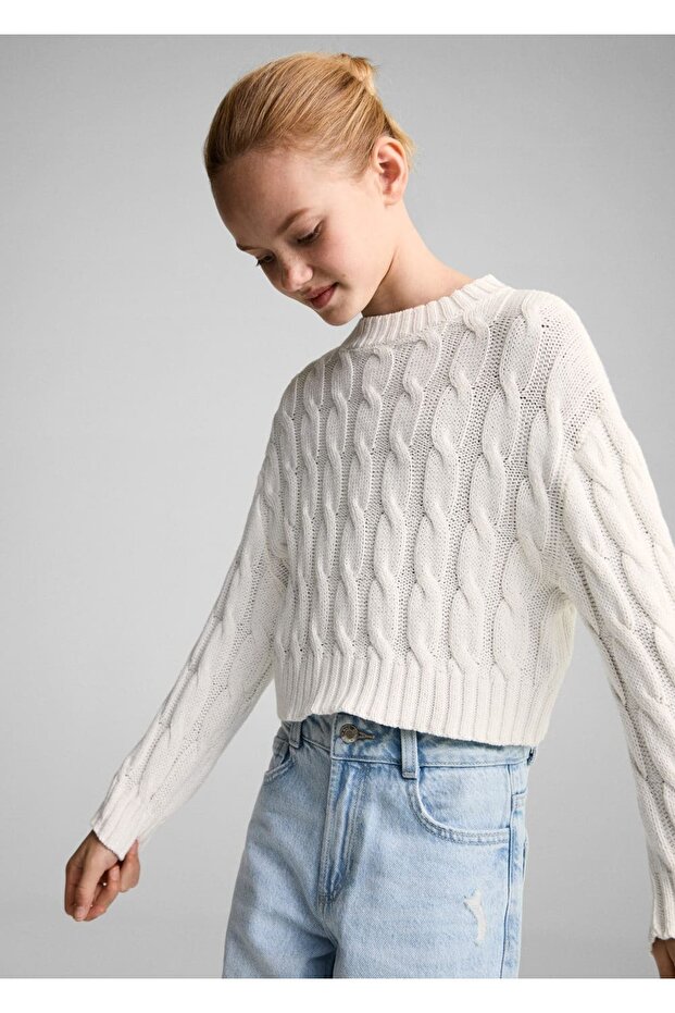 Pullover mit Strickdetail - 1