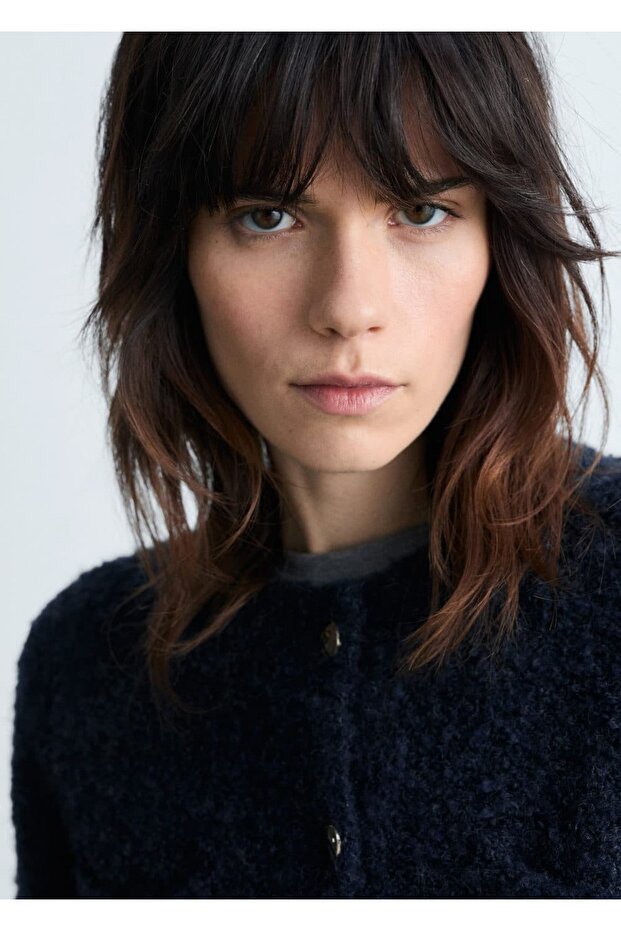 Strass taşlı buklet ceket - 7