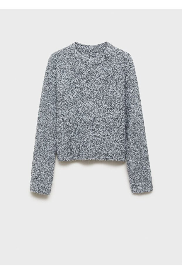 Round Neck Boucle Sweater - 3