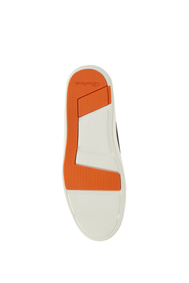 Siyah Kadın Deri Sneaker - 5