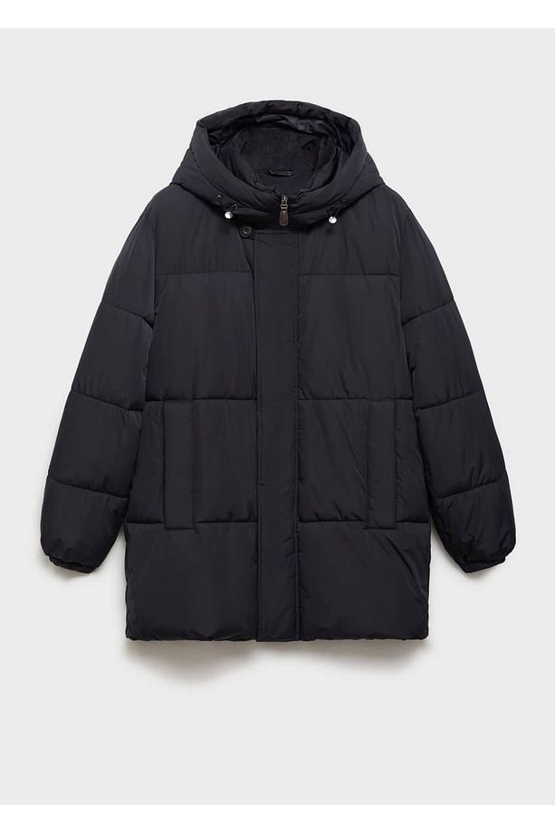 Kapitone su geçirmez kapüşonlu anorak - 3