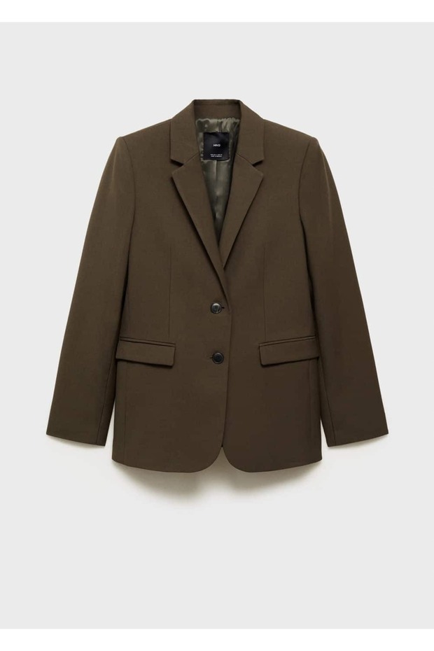 Düz kesim blazer ceket - 3