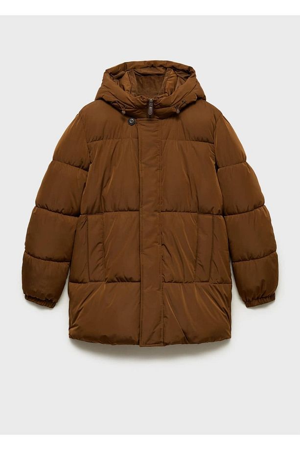 Kapitone su geçirmez kapüşonlu anorak - 3