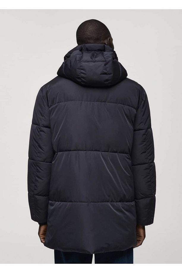 Kapitone su geçirmez kapüşonlu anorak - 4