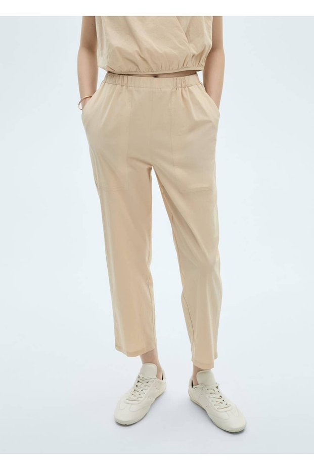 100% Cotton Straight Cut Trousers