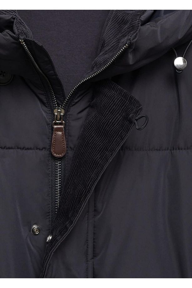 Kapitone su geçirmez kapüşonlu anorak - 6