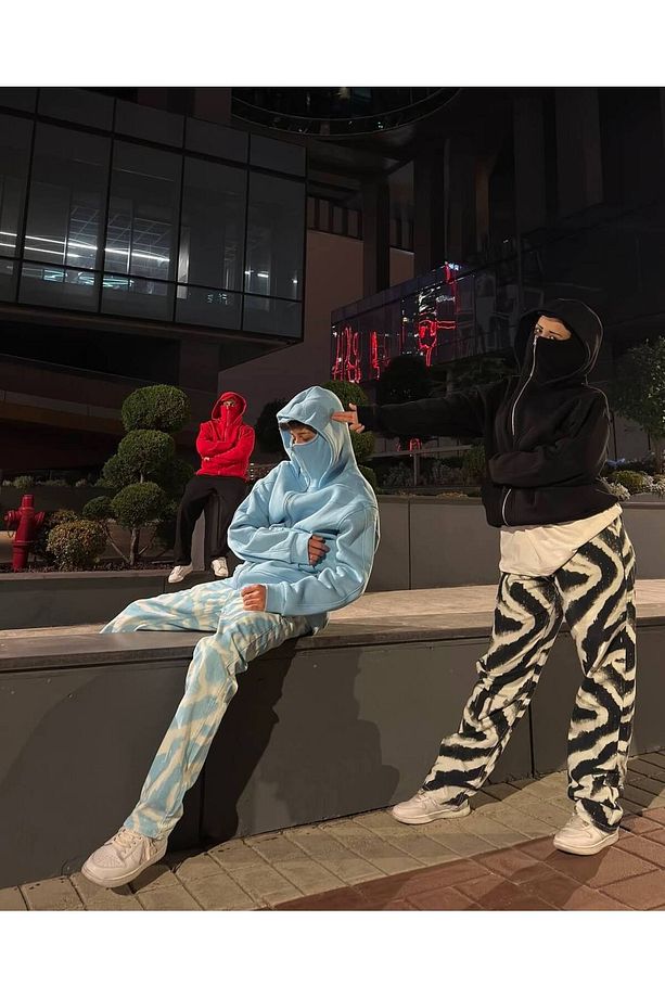 Ninja Kar Maskeli Oversize Unisex Ceket - 3