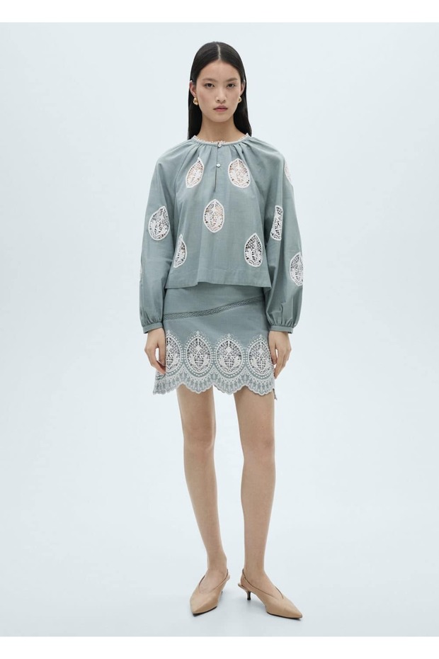 İşleme detaylı bluz - 2