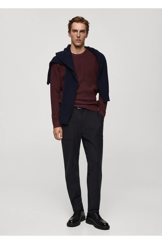 İnce Triko Ribana Pamuklu Kazak - 2