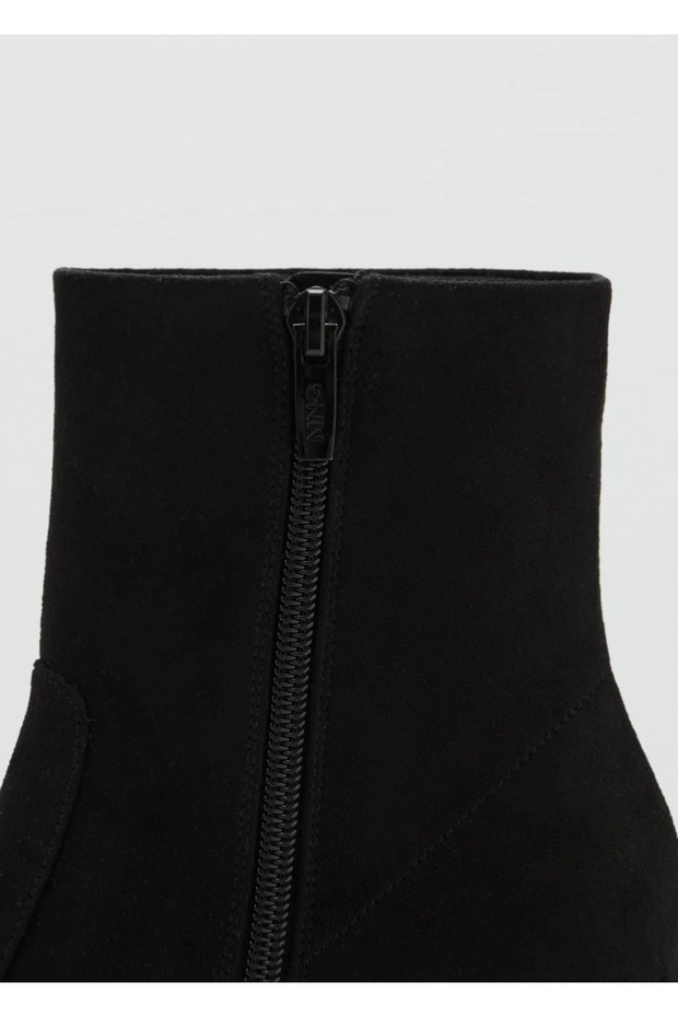 Süet blok topuklu bilekte bot - 5