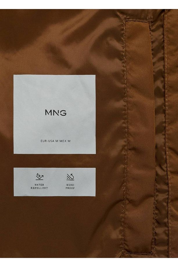 Kapitone su geçirmez kapüşonlu anorak - 6