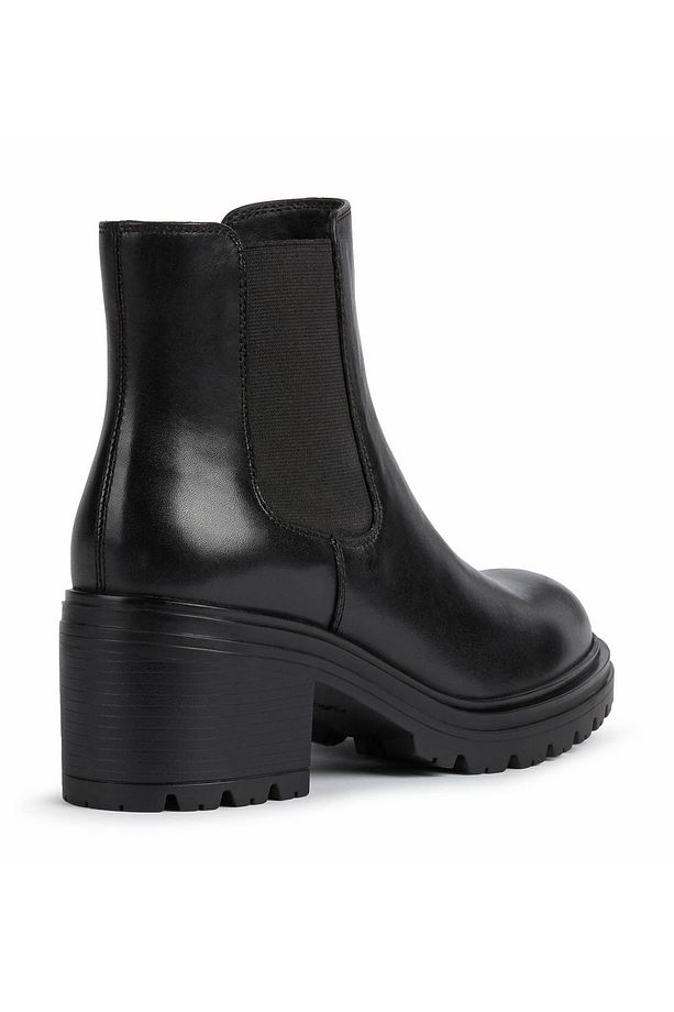 Deri + Tekstil Siyah Kadın Topuklu Bot D16QCE00043C9999 - 4