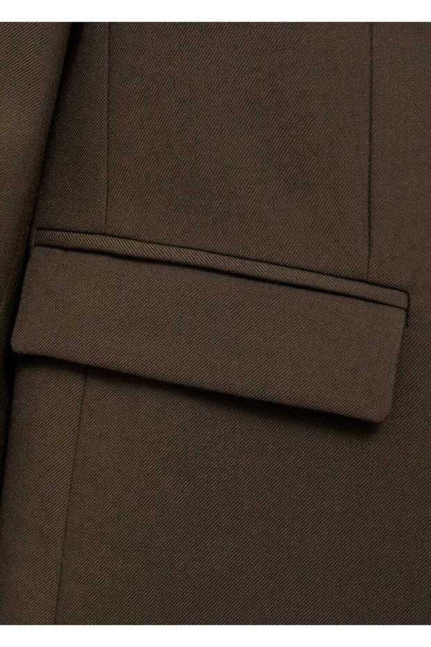 Düz kesim blazer ceket - 5