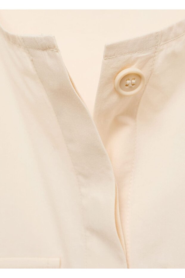 Göğüs cepli pamuklu bluz - 6